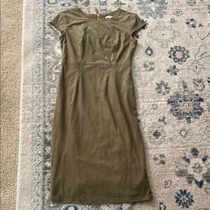 Olive Green Cap Sleeve Dress